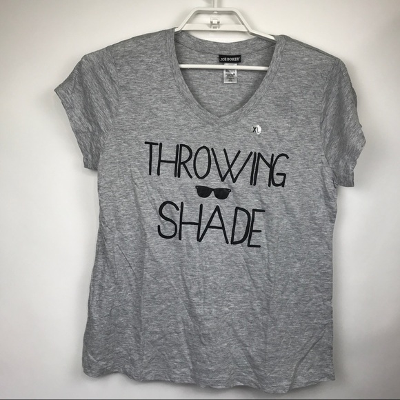 Joe Boxer Throwing Shade XL Gray Tee Shirt V- neck - Picture 1 of 3